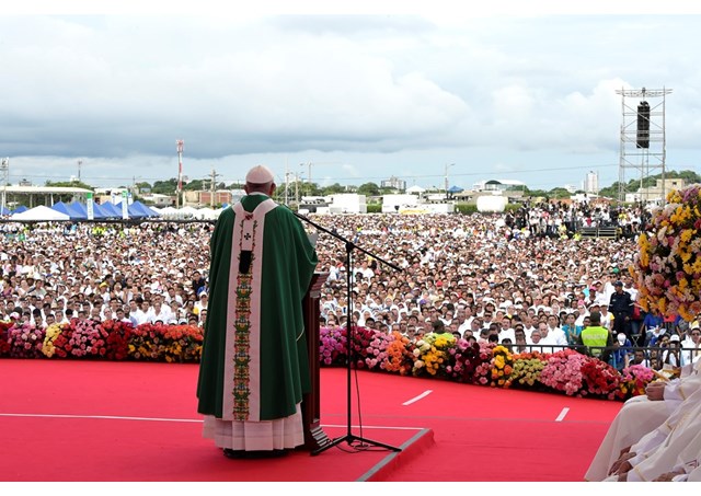 Thánh lễ cuối cùng của Đức Thánh Cha tại Colombia.